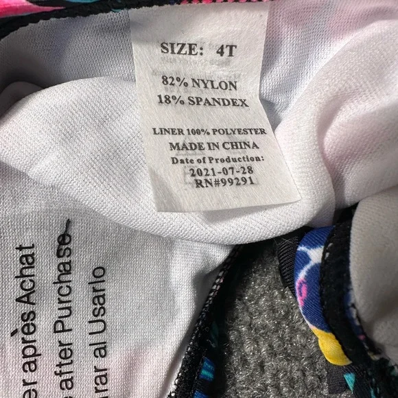 NWT Kanu Surf Girls' Willow 2-Piece Swimsuit Size 4T - Picture 6 of 6